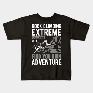 Rock Climbing Extreme Kids T-Shirt